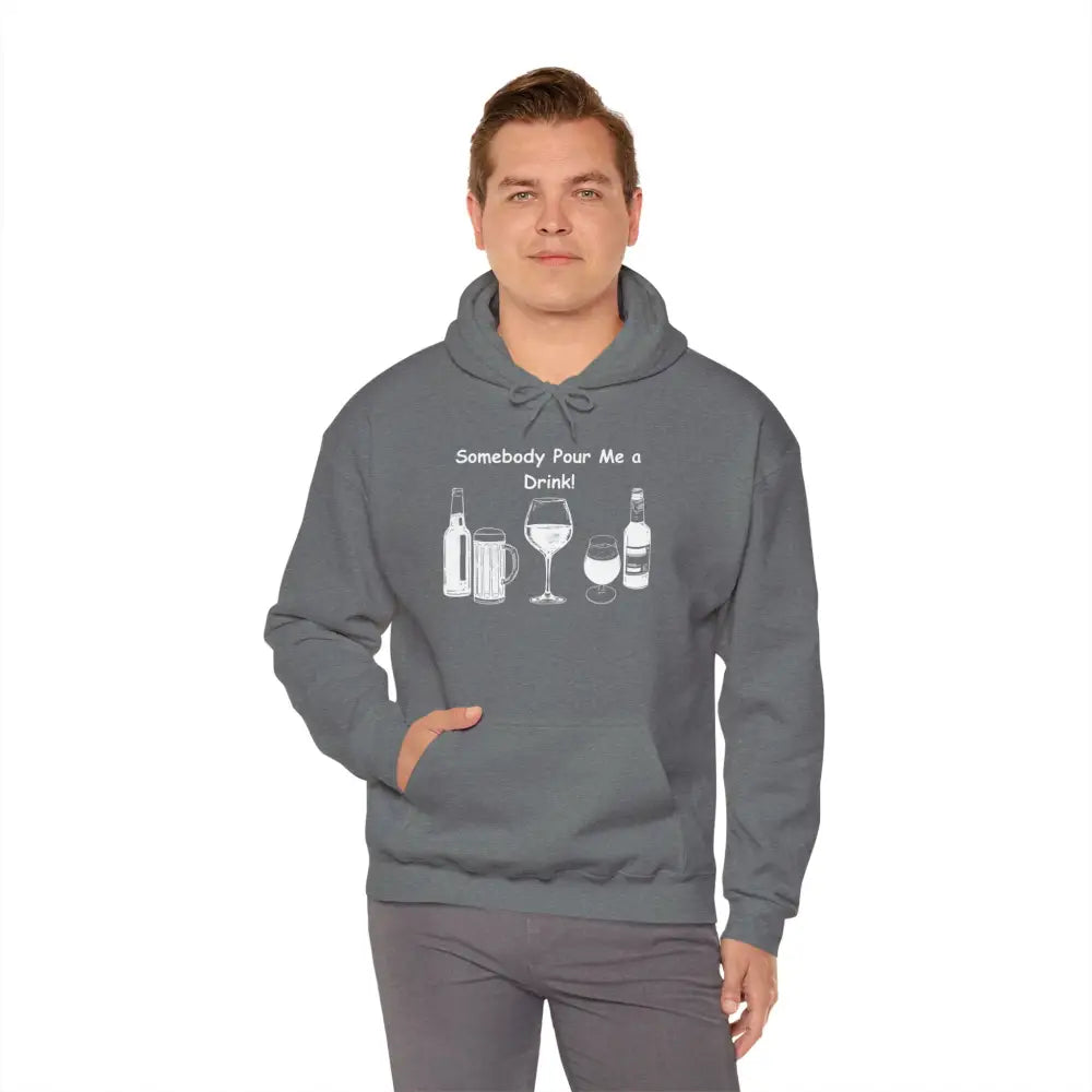Somebody Pour Me a Drink College Hoodie Tailgate Party Apparel - Hoodie