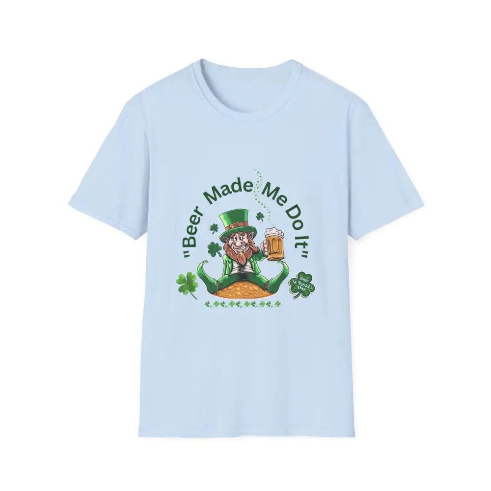 St Patricks Day Unisex T-Shirt Unique Gift for Him Party Shirt - S / Light Blue - T-Shirt
