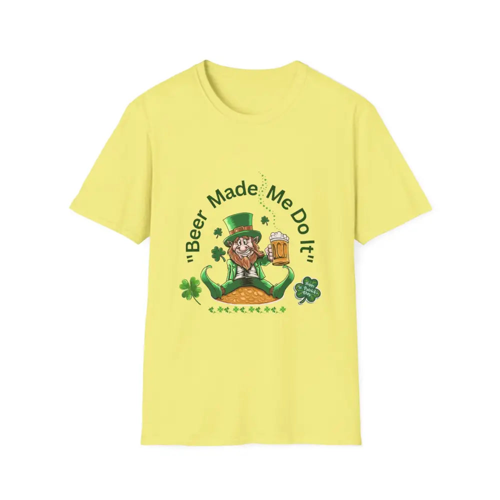 St Patricks Day Unisex T-Shirt Unique Gift for Him Party Shirt - S / Cornsilk - T-Shirt