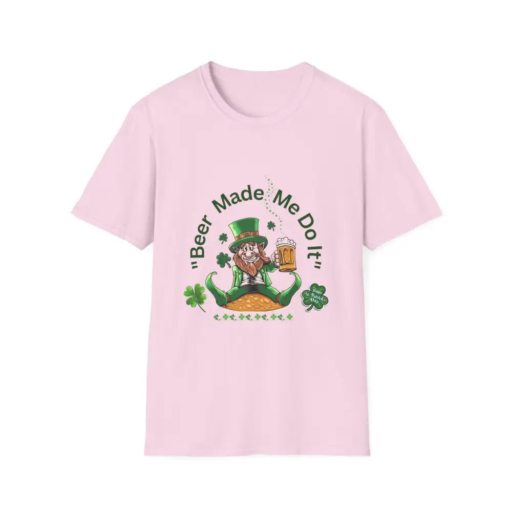 St Patricks Day Unisex T-Shirt Unique Gift for Him Party Shirt - S / Light Pink - T-Shirt