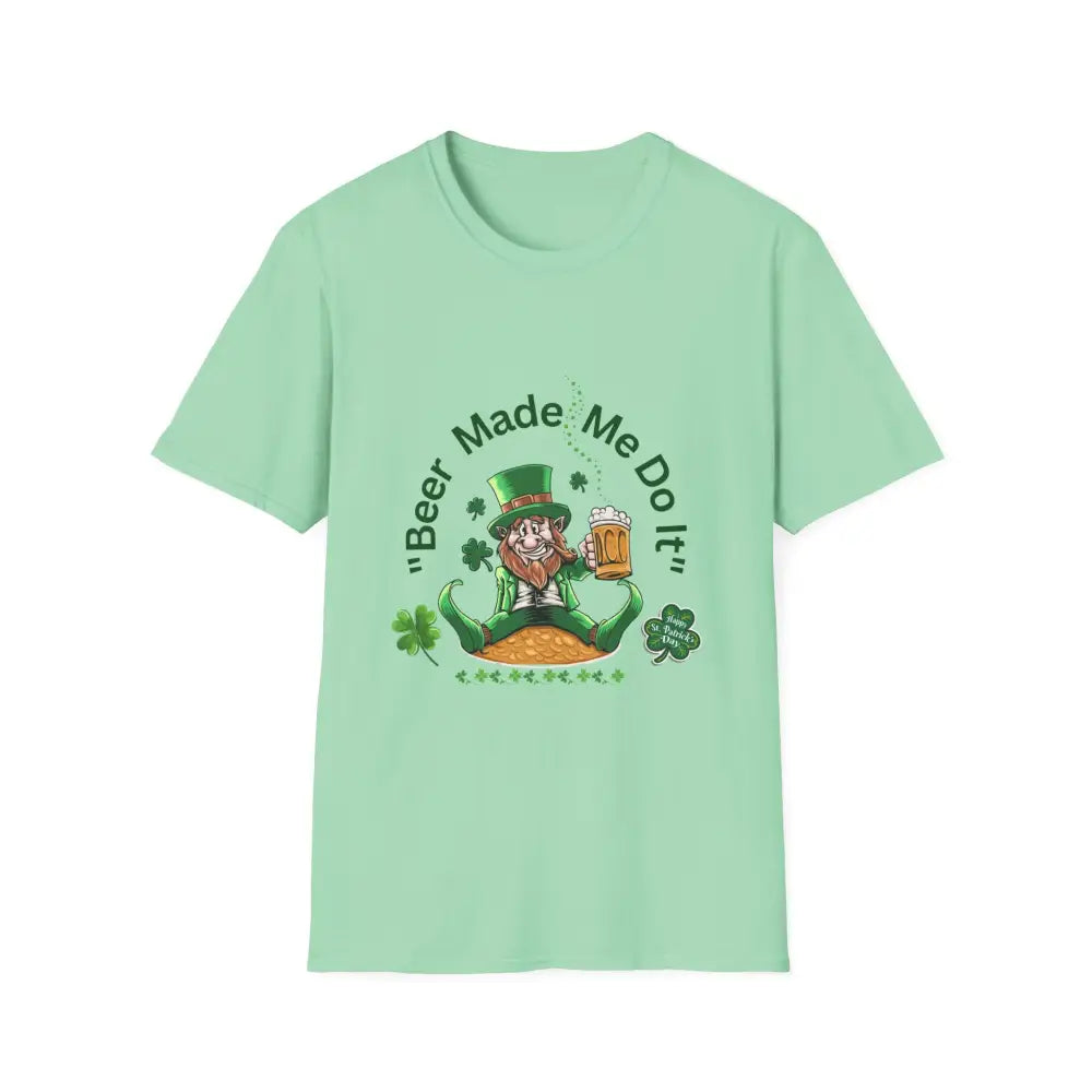 St Patricks Day Unisex T-Shirt Unique Gift for Him Party Shirt - S / Mint Green - T-Shirt