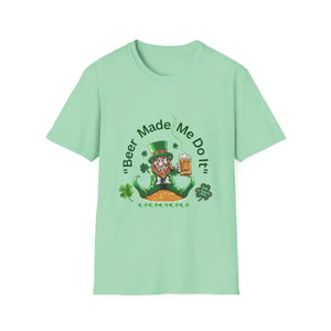 St Patricks Day Unisex T-Shirt Unique Gift for Him Party Shirt - S / Mint Green - T-Shirt