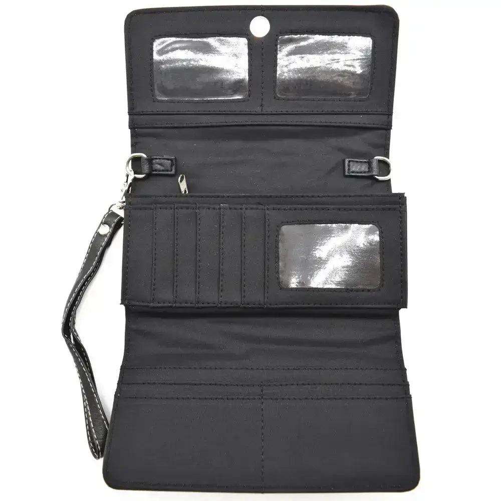 Western Handbag Wallet Set, Tooled Leather Shoulder Purse with Studs - The Best New Thing