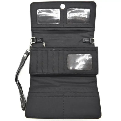 Western Handbag Wallet Set, Tooled Leather Shoulder Purse with Studs - The Best New Thing