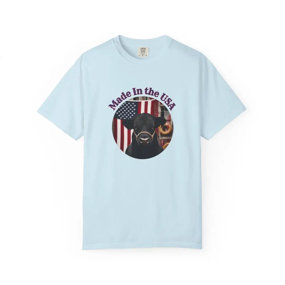 Made In The USA Rancher T Shirt Patriotic Shirts American Pride Apparel Chambray / S T Shirt