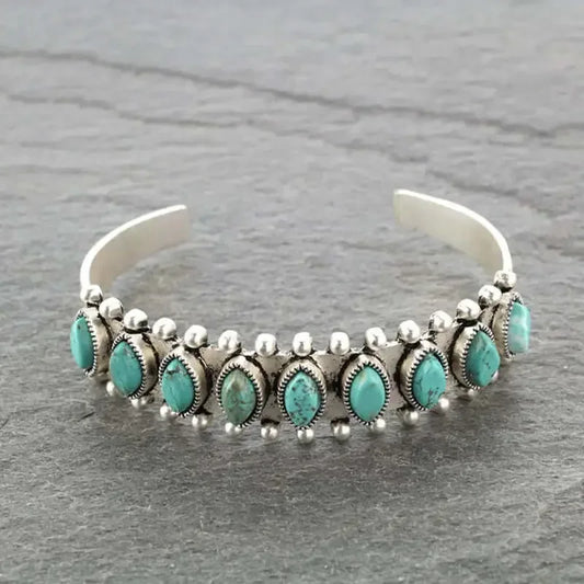 Western Turquoise Bracelet Tibet Bohemian Cuff Jewelry - The Best New Thing