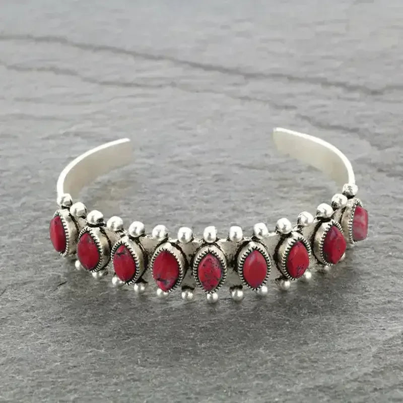 Western Turquoise Bracelet Tibet Bohemian Cuff Jewelry - The Best New Thing