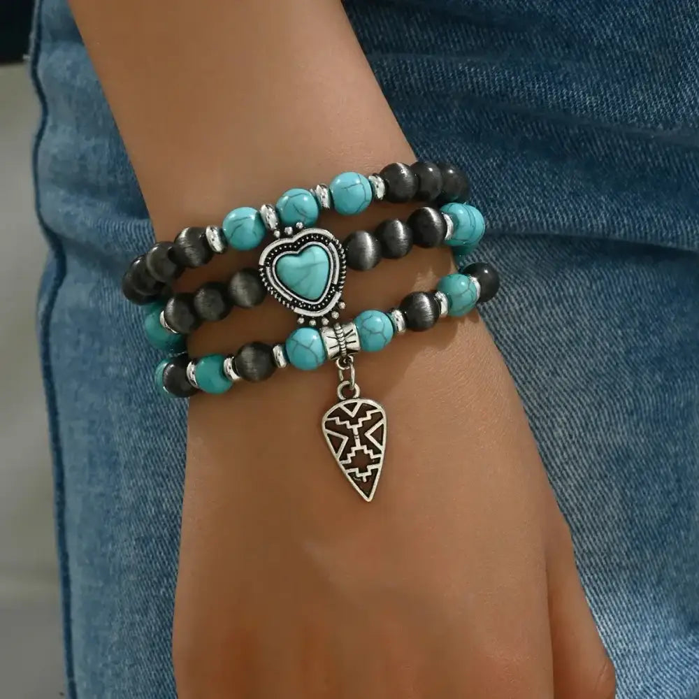 Western Fashion Country Charm Bangle Bracelets Country Style Jewelry 3pcs Jewelry