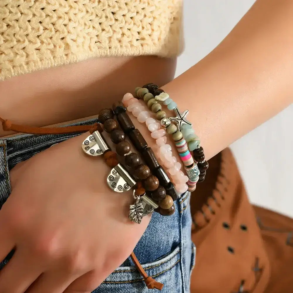 Western Fashion Country Charm Bangle Bracelets Country Style Jewelry 6pcs style 10 Jewelry