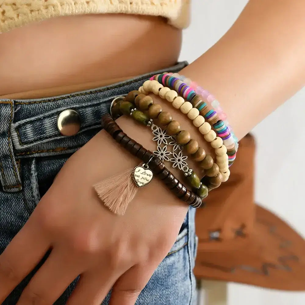 Western Fashion Country Charm Bangle Bracelets Country Style Jewelry 6pcs style 14 Jewelry