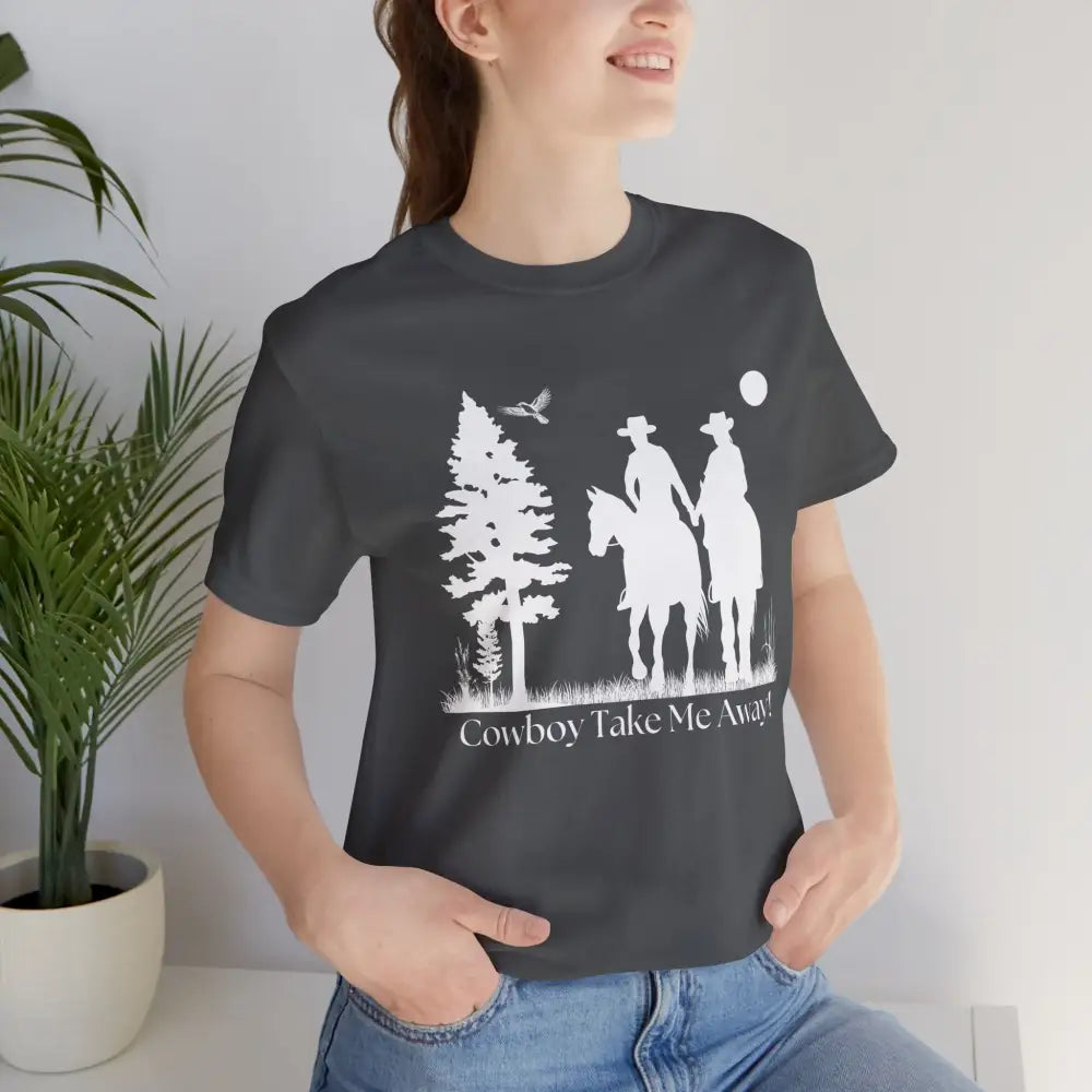 Western T-Shirt Couples Tee Country Style Women Short Sleeve Shirt Horse Lover Shirt - T-Shirt