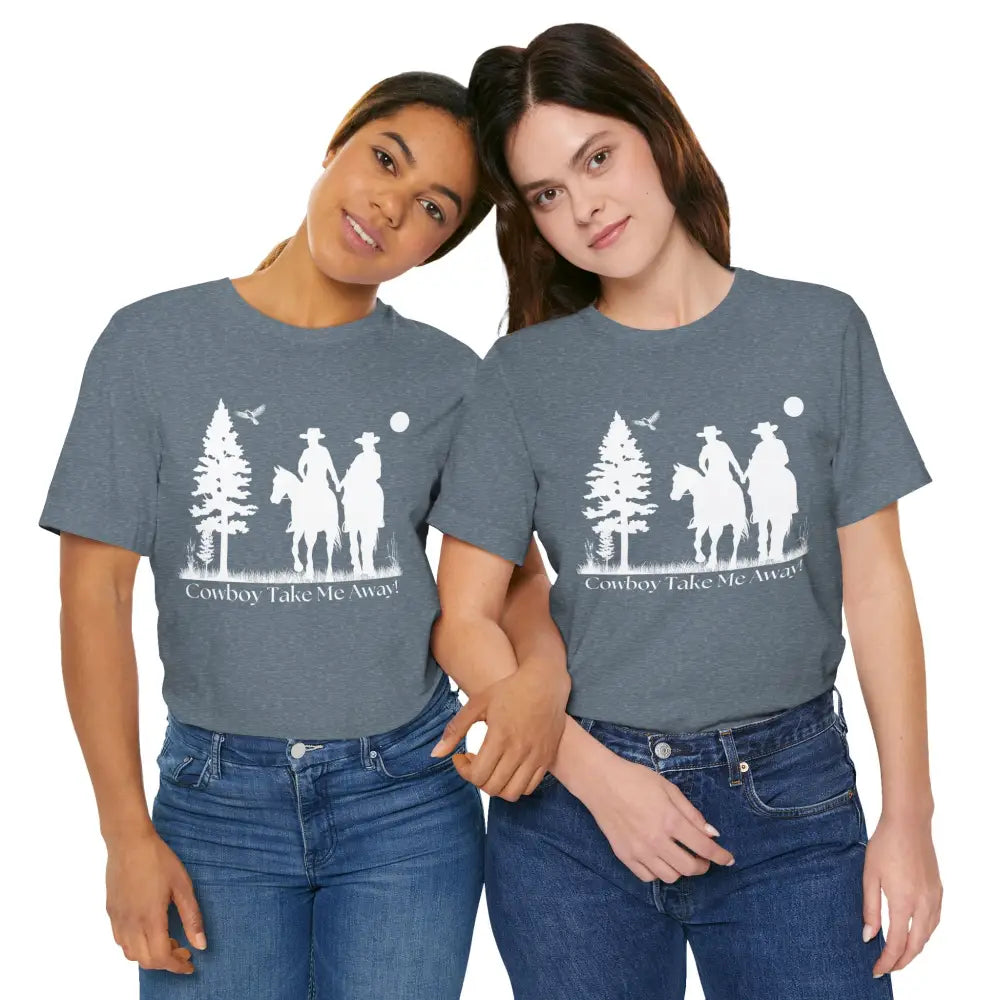 Western T-Shirt Couples Tee Country Style Women Short Sleeve Shirt Horse Lover Shirt - T-Shirt