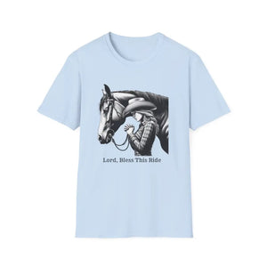 Western Women’s Prayer T-Shirt Equestrian Cowgirl Fashion Gift Country Girl Apparel - S / Light Blue - T-Shirt