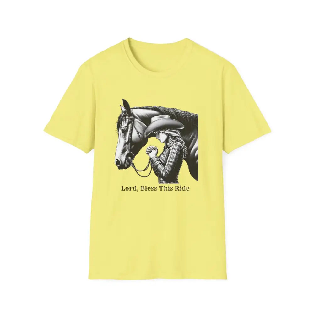 Western Women’s Prayer T-Shirt Equestrian Cowgirl Fashion Gift Country Girl Apparel - S / Cornsilk - T-Shirt
