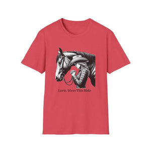 Western Women’s Prayer T-Shirt Equestrian Cowgirl Fashion Gift Country Girl Apparel - S / Heather Red - T-Shirt