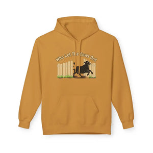 Who Let the Cows Out Farm Hoodie Rancher Apparel Family Gift Ideas - S / Mustard - Hoodie