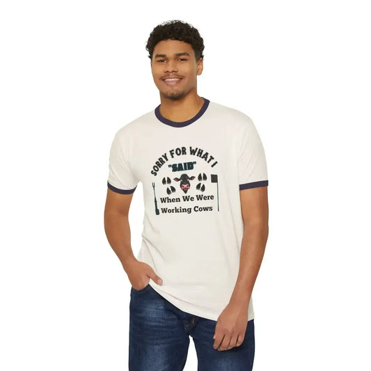Working Cow’s Funny T-Shirt Apology Humor Tee Farmer Apparel - T-Shirt