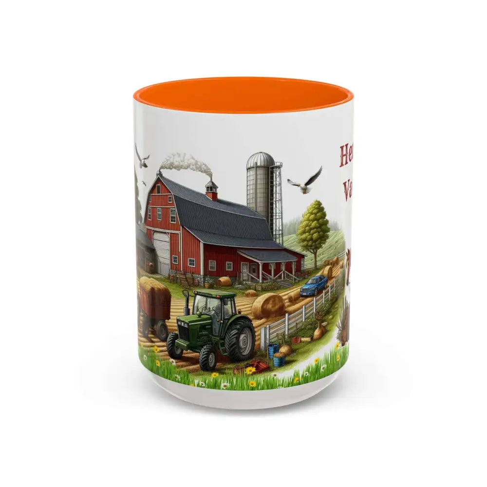 Working Farmer Coffee Mug Here’s My Vacation 15oz / Orange Mugs