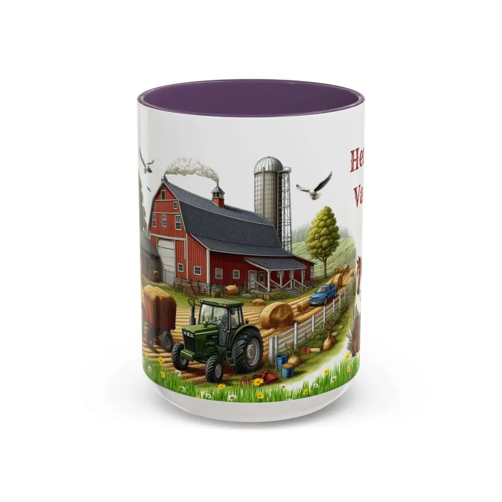 Working Farmer Coffee Mug Here’s My Vacation 15oz / Purple Mugs