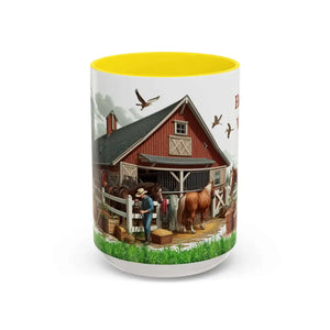 Working Rancher and Cowgirl No Vacation Coffee Mug - 15oz / Yellow - Mug