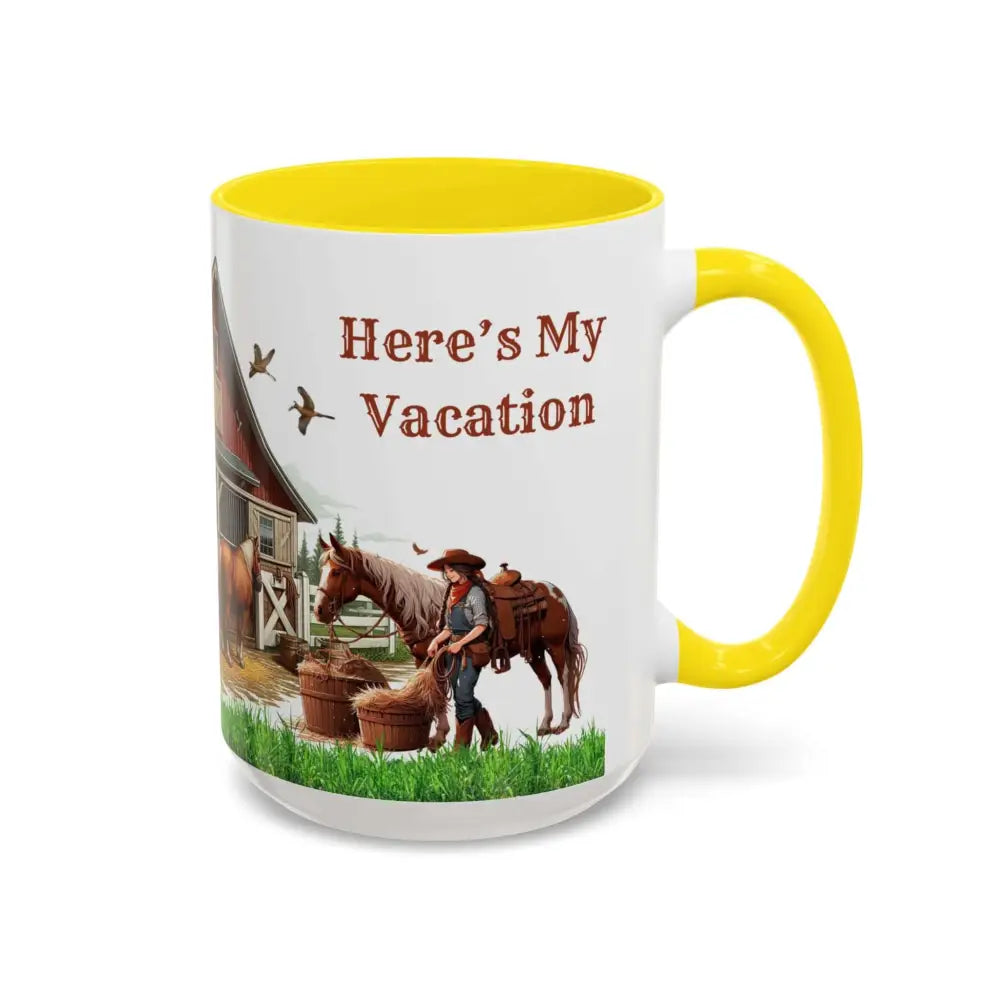 Working Rancher and Cowgirl No Vacation Coffee Mug Mug