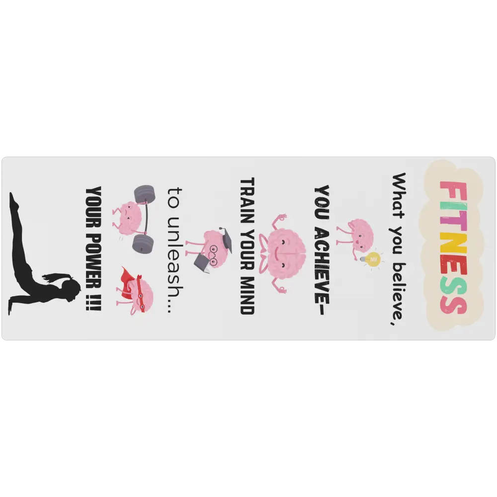 Yoga Mat Pilates Mat Fitness Mat Custom Designed Train Your Brain Workout Mat Yoga Mat