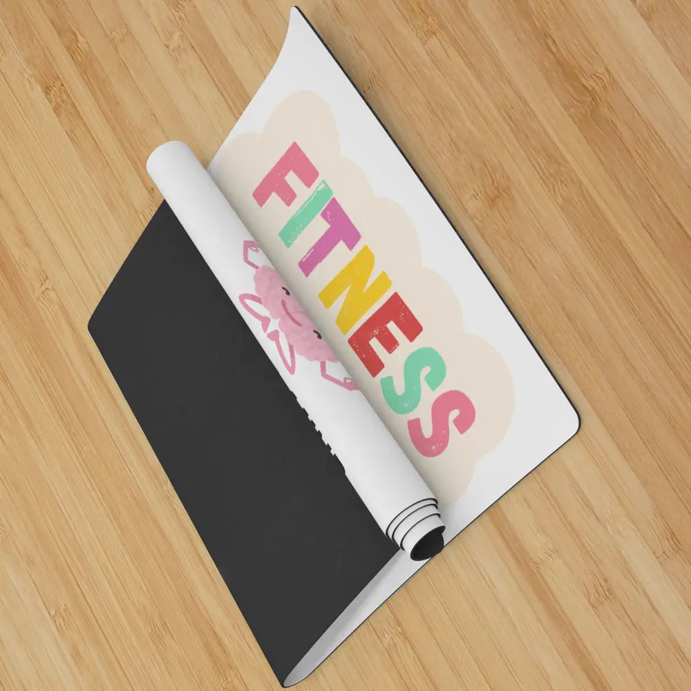 Yoga Mat Pilates Mat Fitness Mat Custom Designed Train Your Brain Workout Mat Yoga Mat