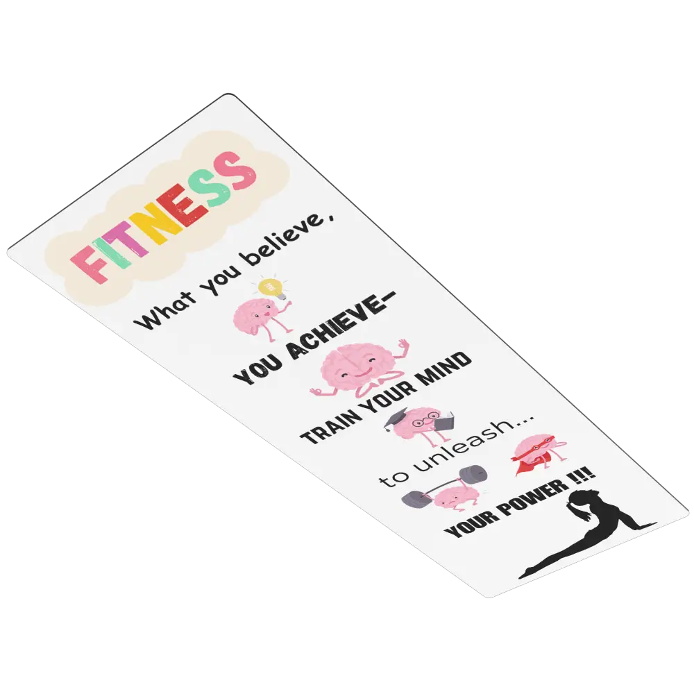 Yoga Mat Pilates Mat Fitness Mat Custom Designed Train Your Brain Workout Mat Yoga Mat