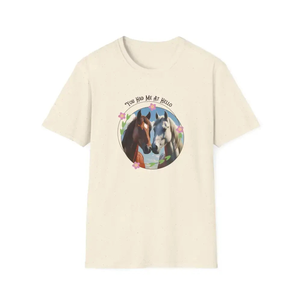 You Had Me at Hello Tee Equestrian T Shirt Horse Lover Gift Activewear