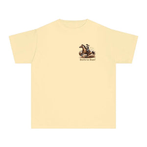 Youth Barrel Racing Tee Female Youth Barrel Racer T-Shirt - Butter / XS - Kids clothes