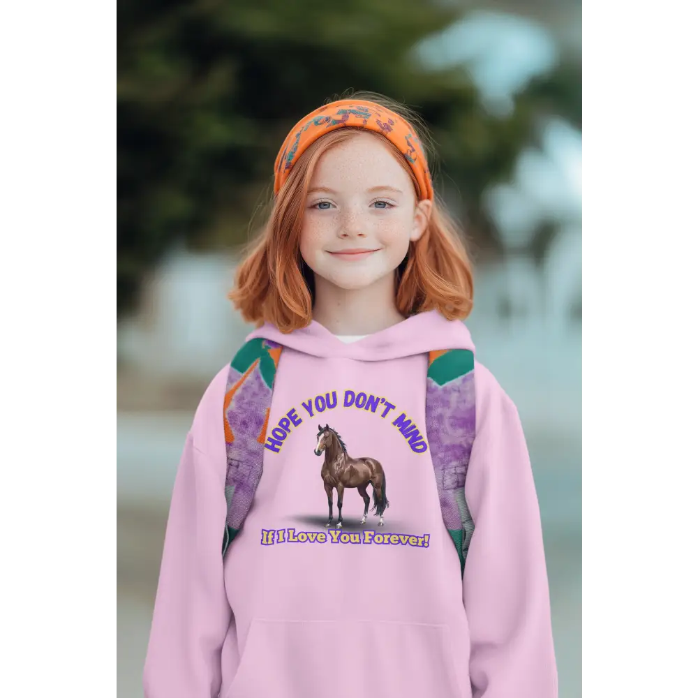 Youth Hoodie - Funny Horse Graphic Farm Apparel Hoodie for Kids - Kids clothes