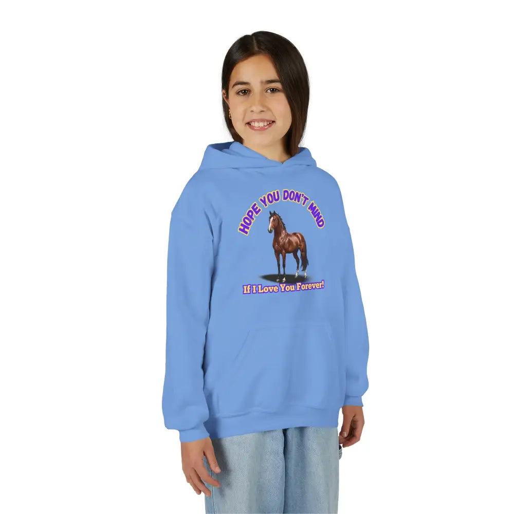 Youth Hoodie - Funny Horse Graphic Farm Apparel Hoodie for Kids - Kids clothes