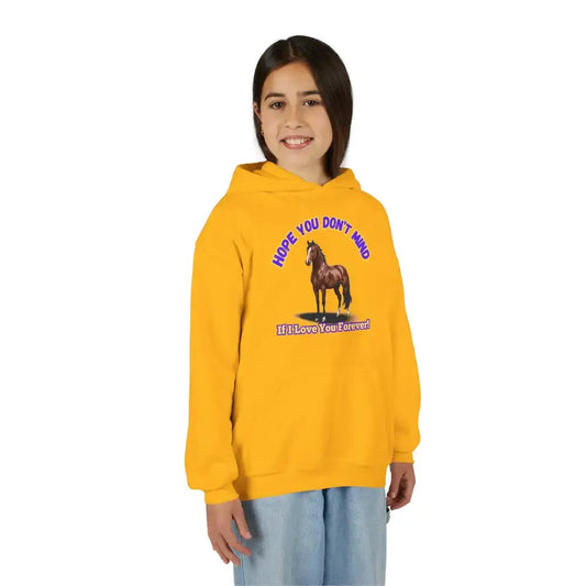 Youth Hoodie - Funny Horse Graphic Farm Apparel Hoodie for Kids - Kids clothes