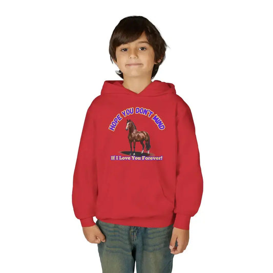 Youth Hoodie - Funny Horse Graphic Farm Apparel Hoodie for Kids - Kids clothes
