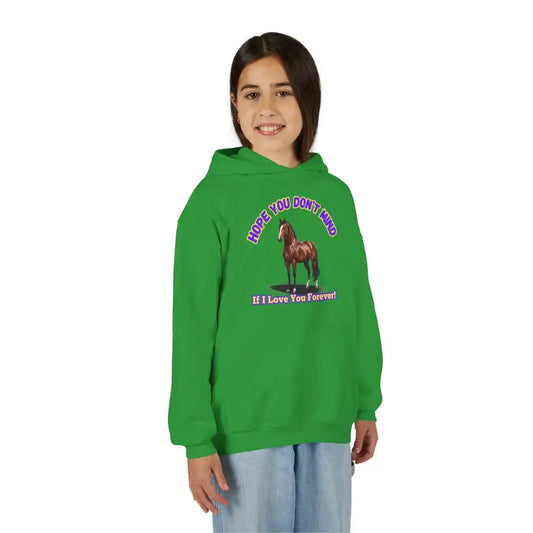 Youth Hoodie - Funny Horse Graphic Farm Apparel Hoodie for Kids - Kids clothes
