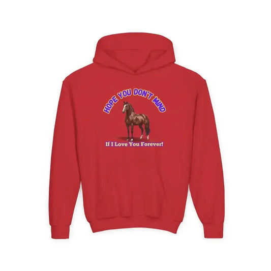 Youth Hoodie - Funny Horse Graphic, Farm Apparel Hoodie for Kids - The Best New Thing