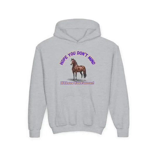 Youth Hoodie - Funny Horse Graphic, Farm Apparel Hoodie for Kids - The Best New Thing