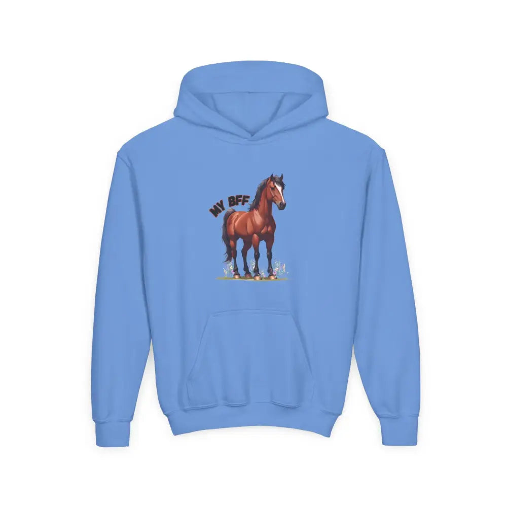 Youth Horse Lover Hoodie Cozy Sweatshirt for Kids Perfect Gift for Animal Lover Apparel S / Carolina Blue Kids clothes