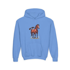 Youth Horse Lover Hoodie Cozy Sweatshirt for Kids Perfect Gift for Animal Lover Apparel S / Carolina Blue Kids clothes