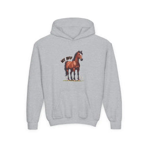 Youth Horse Lover Hoodie Cozy Sweatshirt for Kids Perfect Gift for Animal Lover Apparel S / Sport Grey Kids clothes